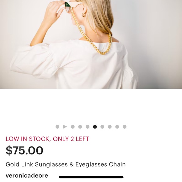 Gold Rope Sunglasses Chain - Picture 5 of 5